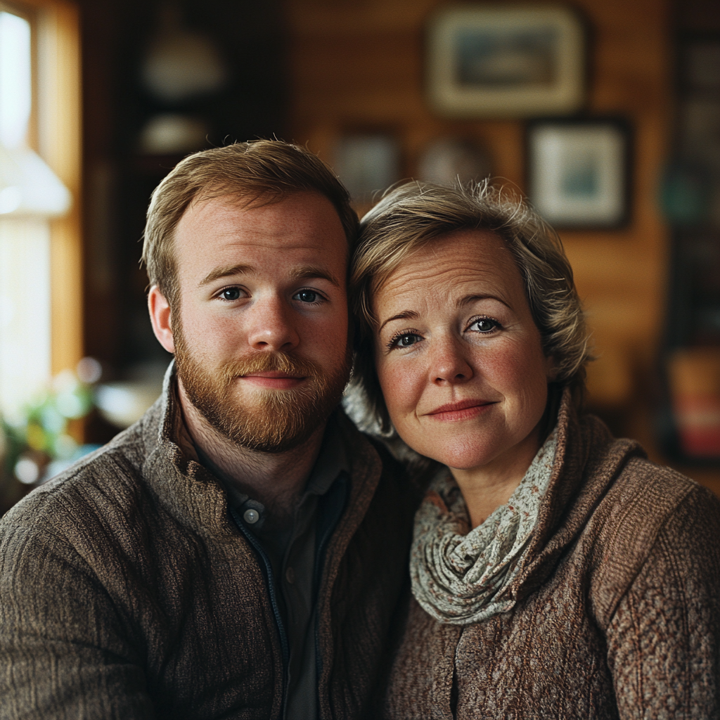 A man with his mother | Source: no source