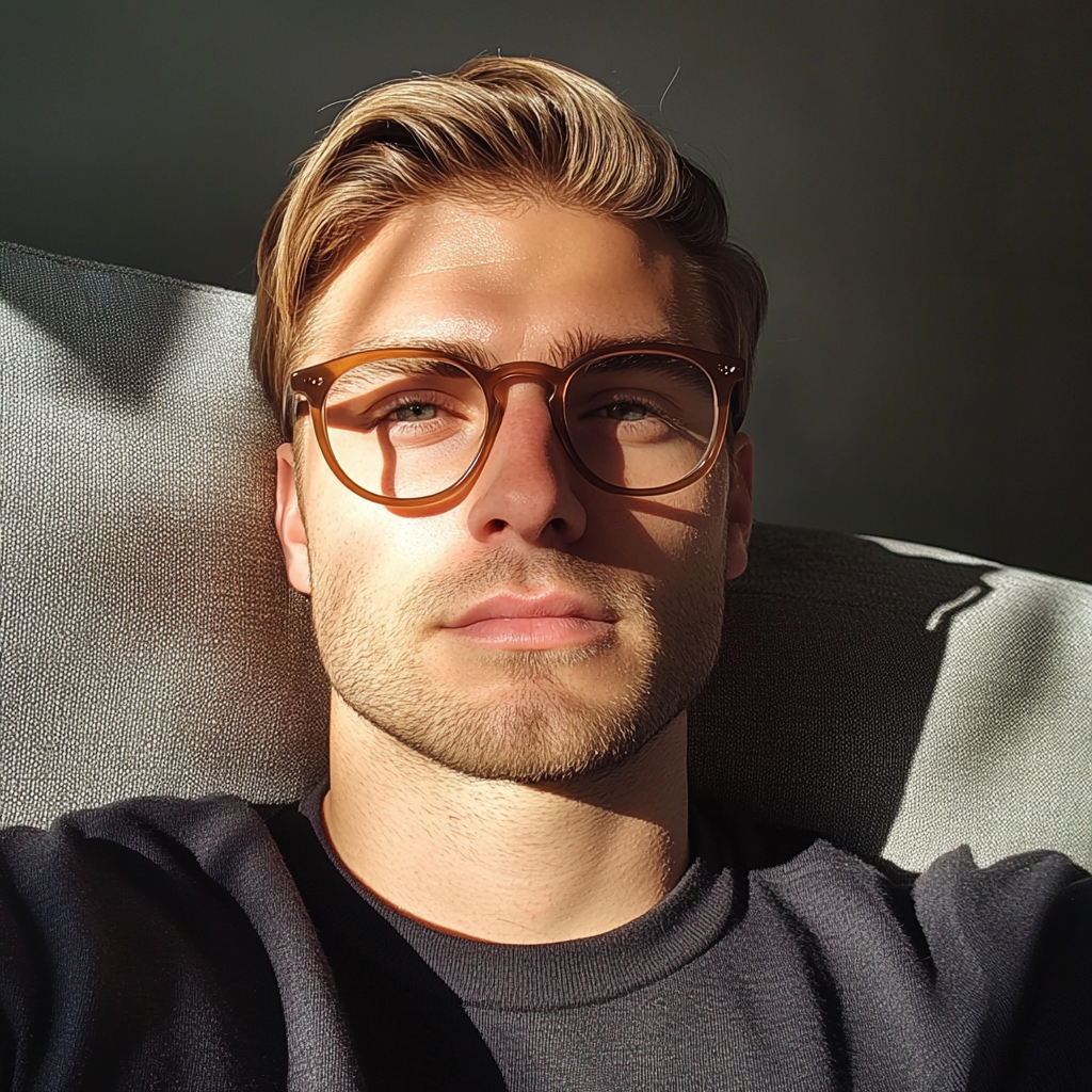 A pensive man sitting on a couch | Source: no source