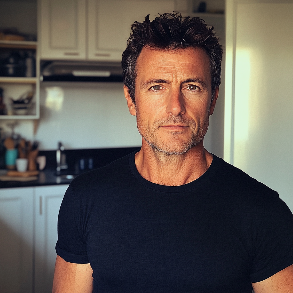 A man standing in a kitchen | Source: no source