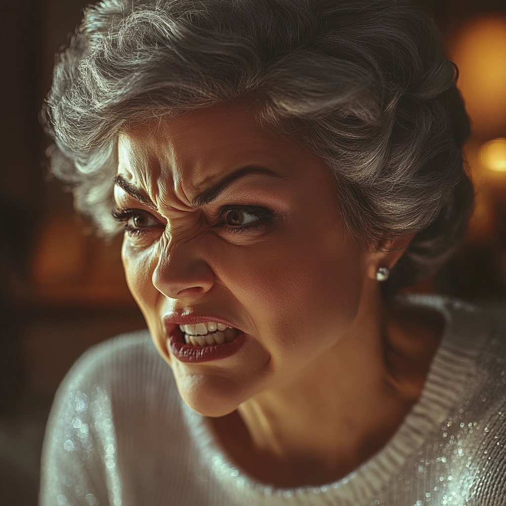 A furious older woman arguing | Source: No source