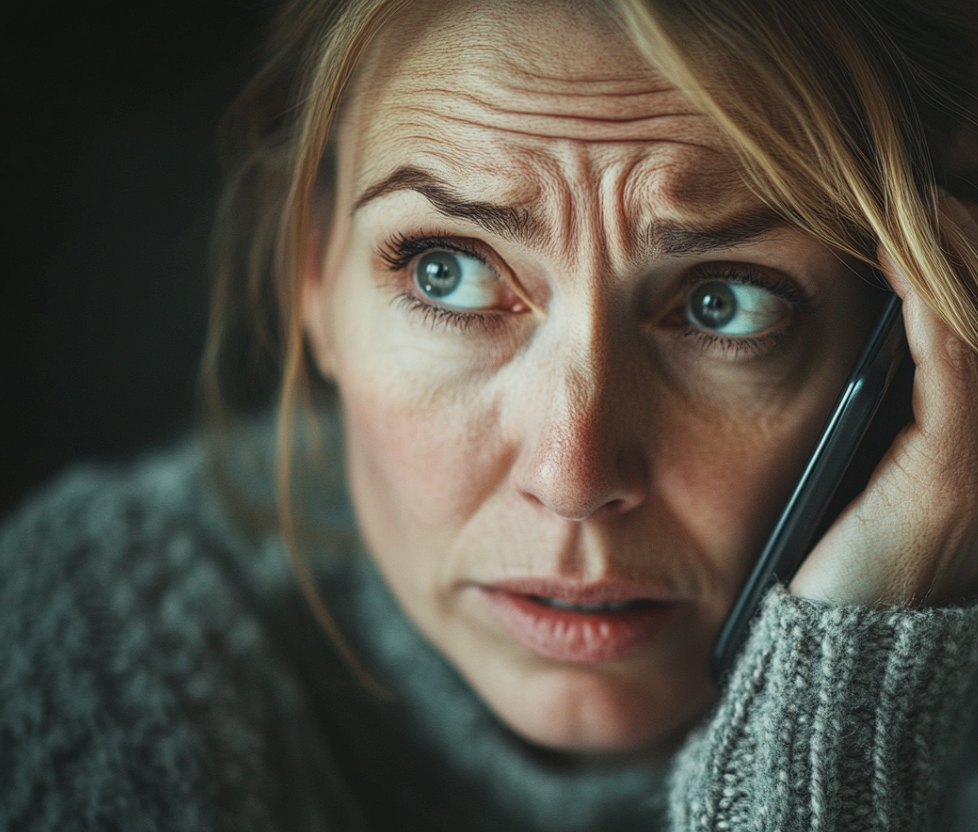 A worried woman making a phone call | Source: no source