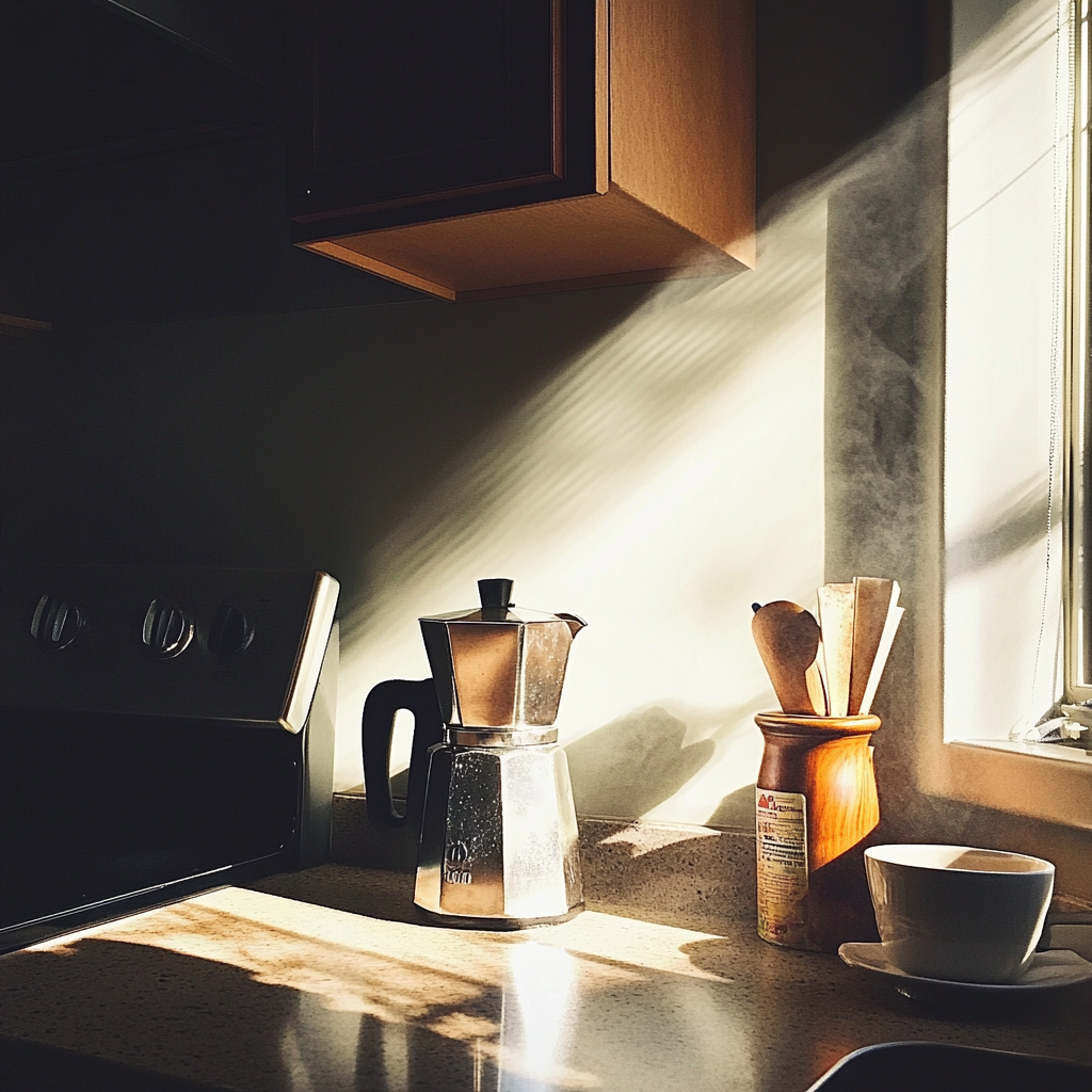 A pot of coffee on a kitchen counter | Source: no source