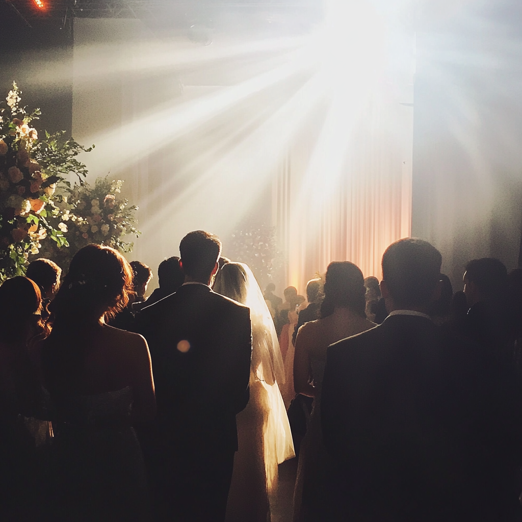 A crowd at a wedding | Source: No source