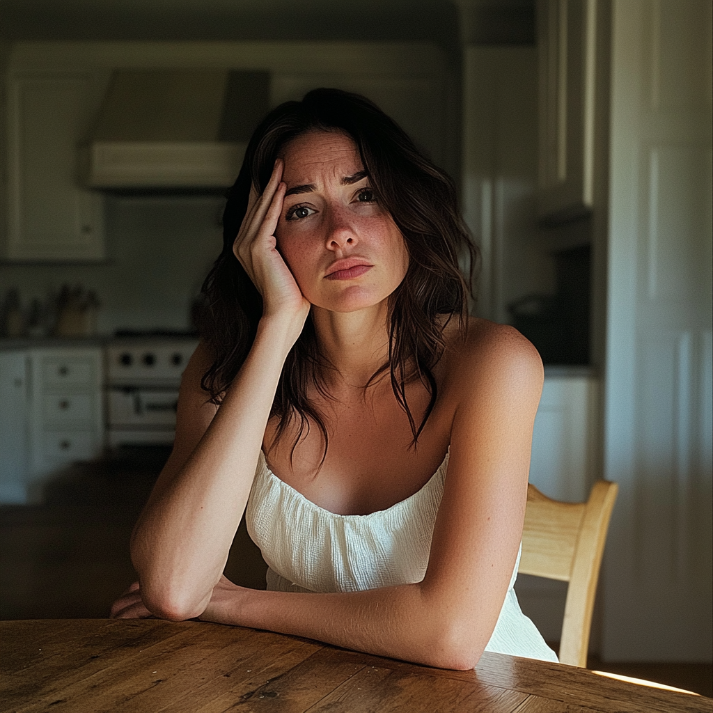 A woman sitting at a table | Source: no source