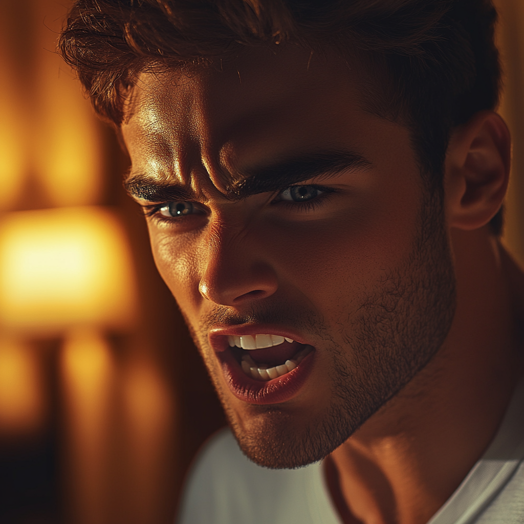 Close-up shot of a furious man yelling | Source: No source
