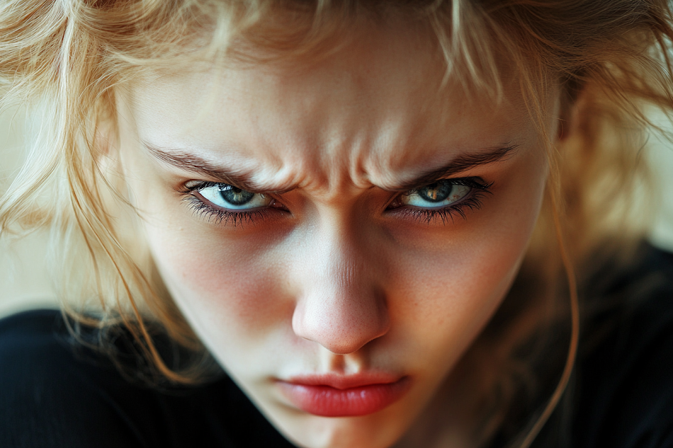 A furious young woman | Source: No source