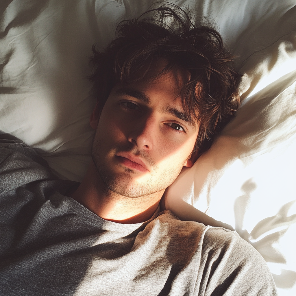 A young man laying in his bed | Source: no source