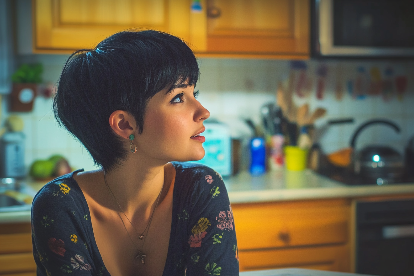 A woman glancing to one side | Source: No source