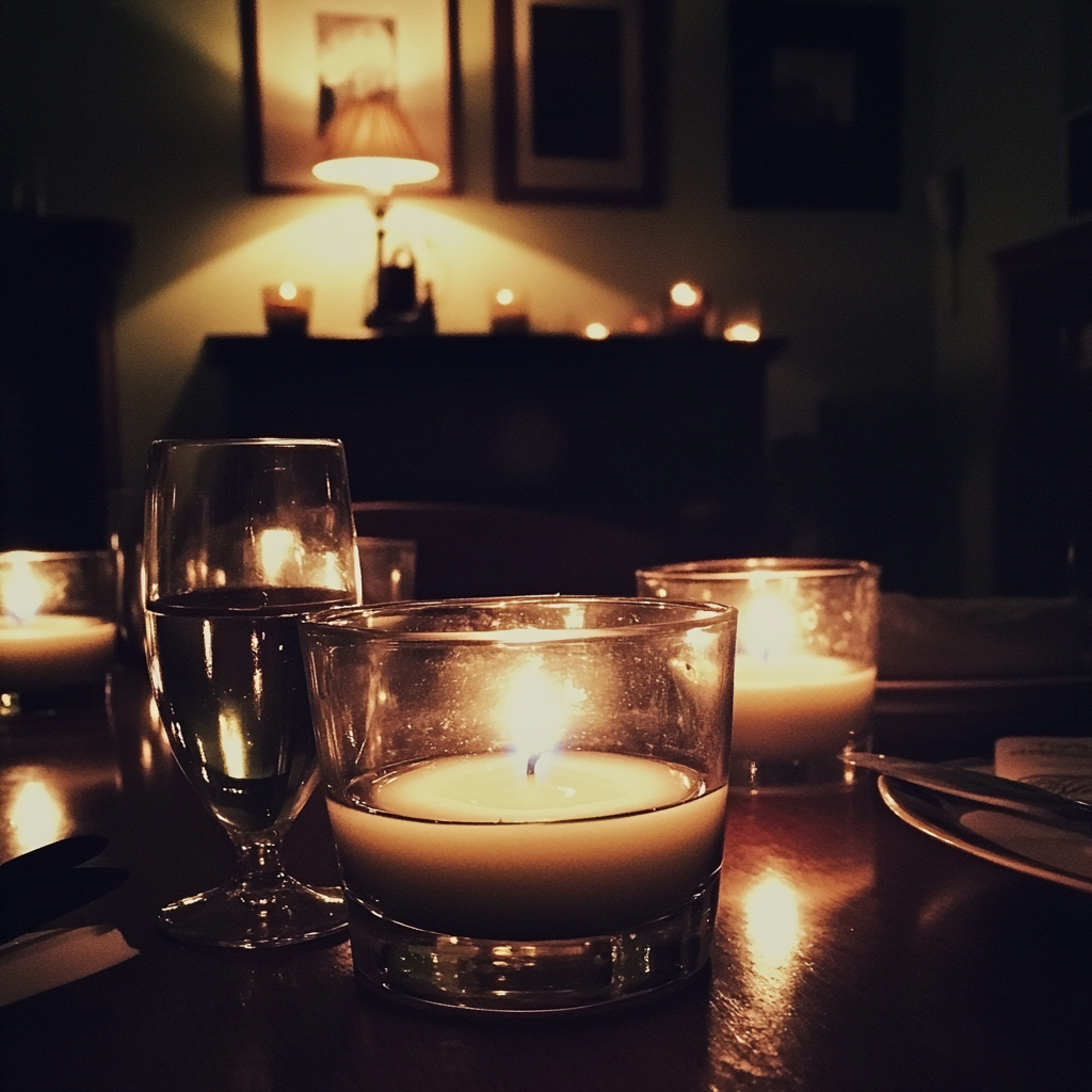 Candles on a dining table | Source: No source