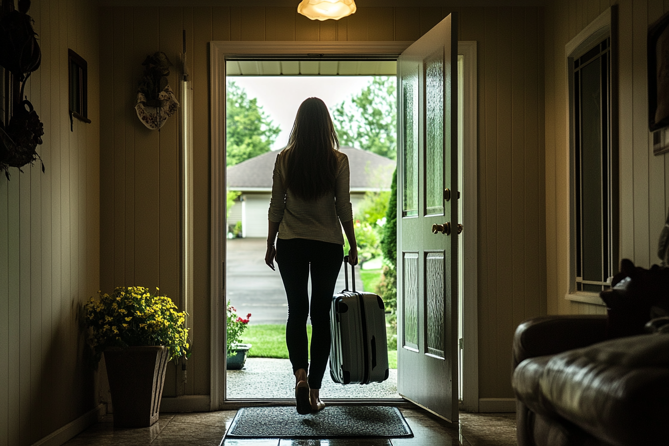 A woman leaving home | Source: no source