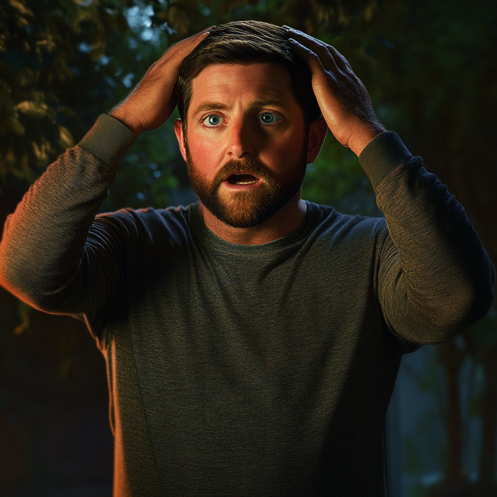 An anxious man holding his head | Source: No source