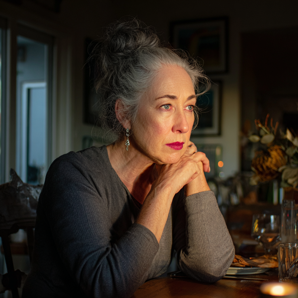 An older woman sitting at a table | Source: No Source