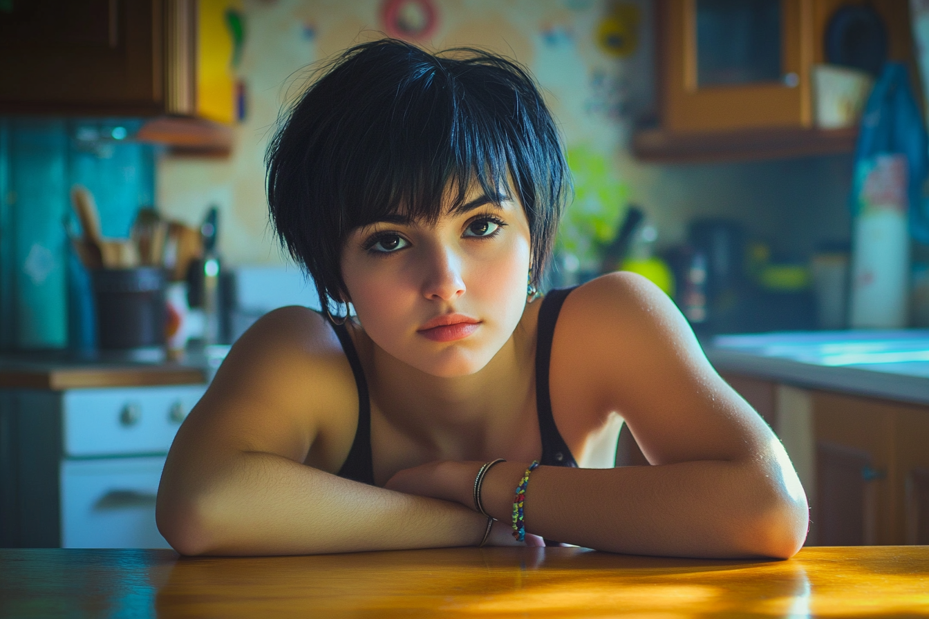 A woman seated at a table | Source: No source