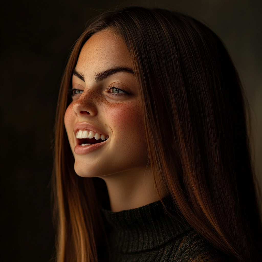 A woman laughing | Source: no source