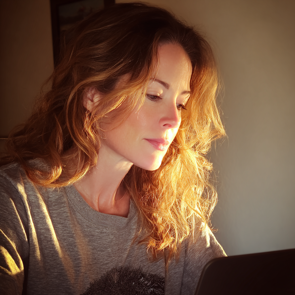 A woman using her laptop | Source: No source