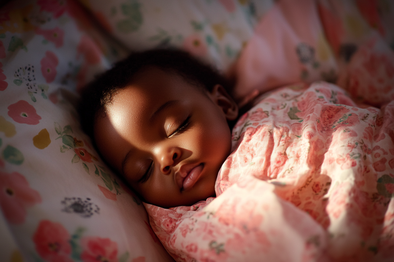 A newborn baby fast asleep | Source: No source