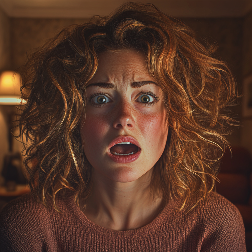 A startled woman | Source: no source