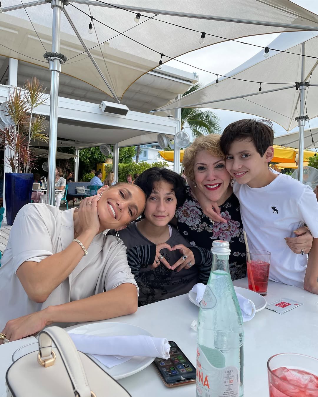 Jennifer Lopez celebrates Mother's Day with her children, Maximilian and Emme Muniz, and her mom Guadalupe Rodriguez, seen in a post dated May 10, 2021 | Source: Instagram/jlo