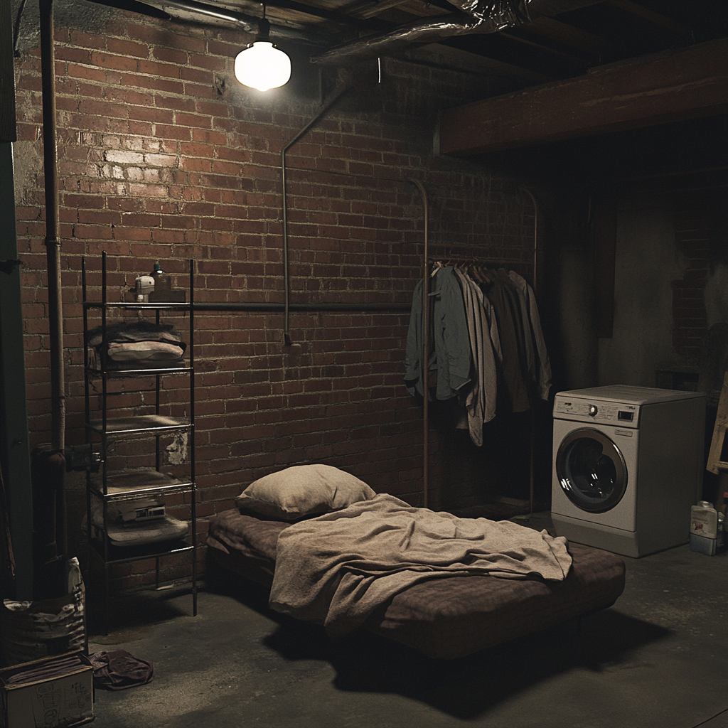 An old bed in a basement | Source: No source