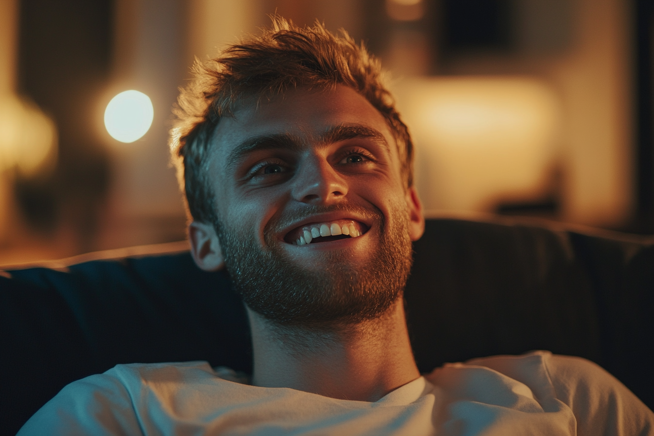 A man laughing | Source: no source