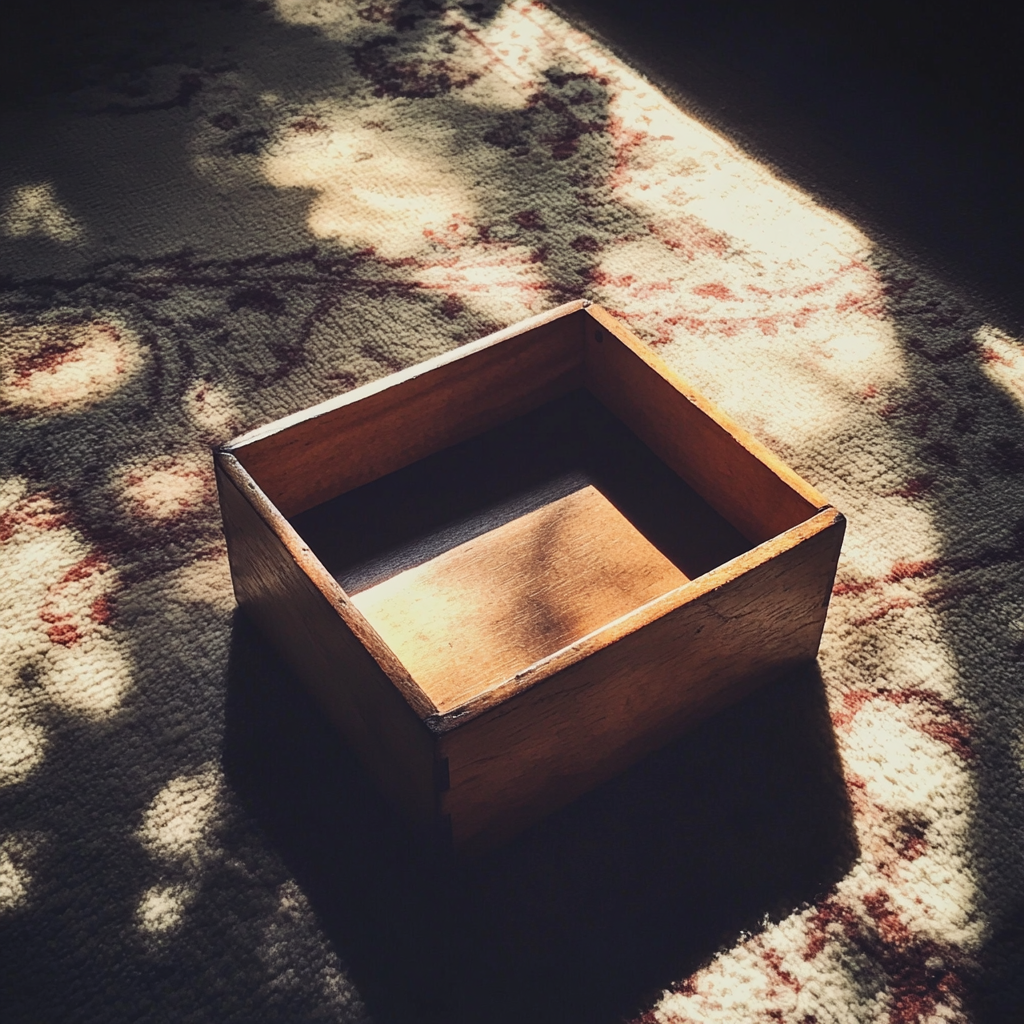 An empty wooden box | Source: No source