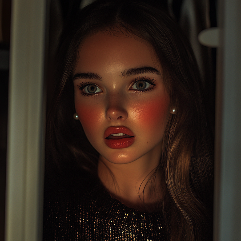 A woman hiding in a walk-in closet | Source: no source