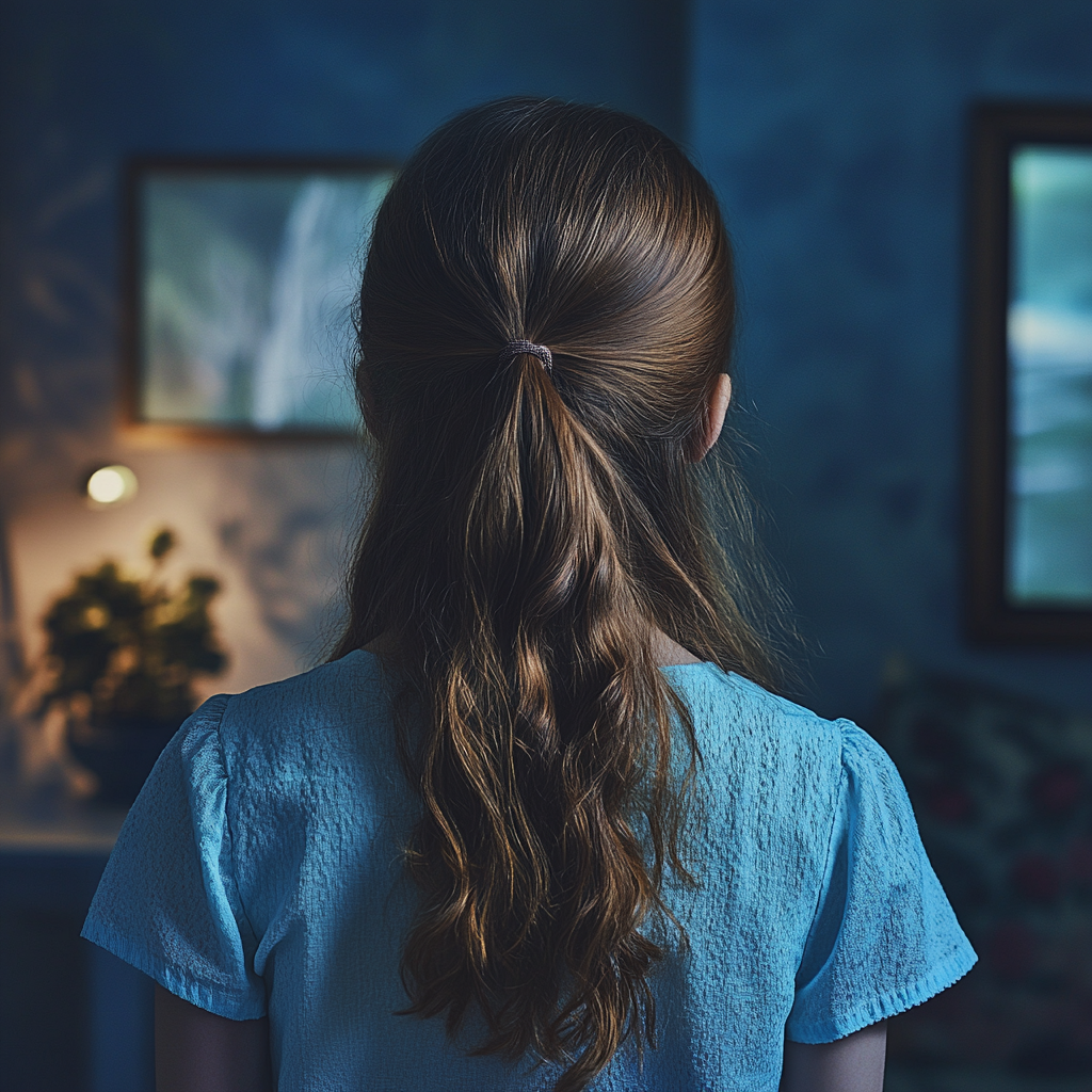 A little girl standing in her bedroom | Source: no source