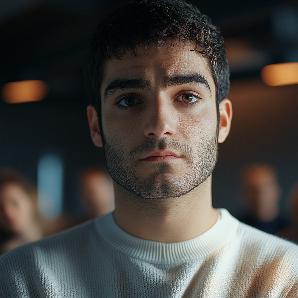 A man looking straight ahead | Source: no source