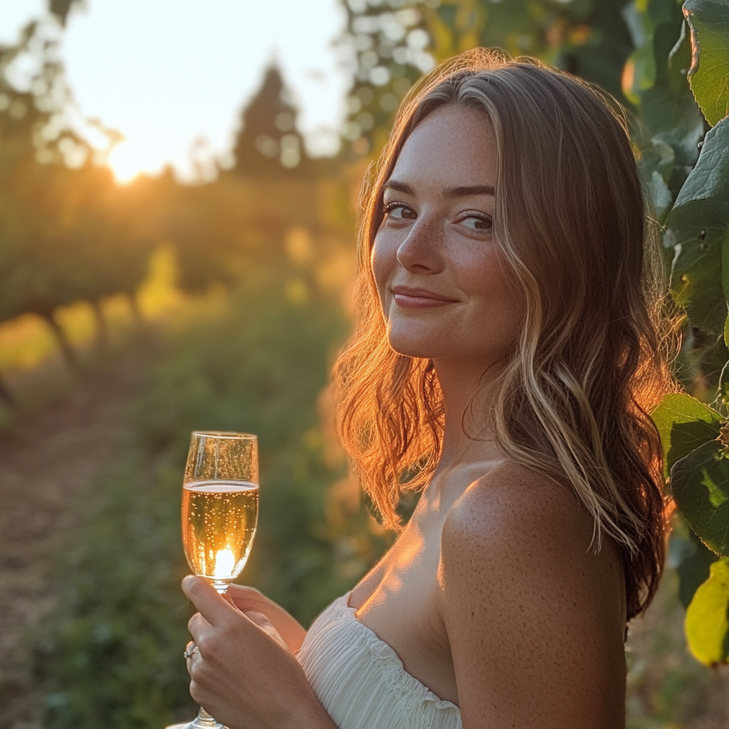 A cunning woman holding a glass of champagne | Source: no source