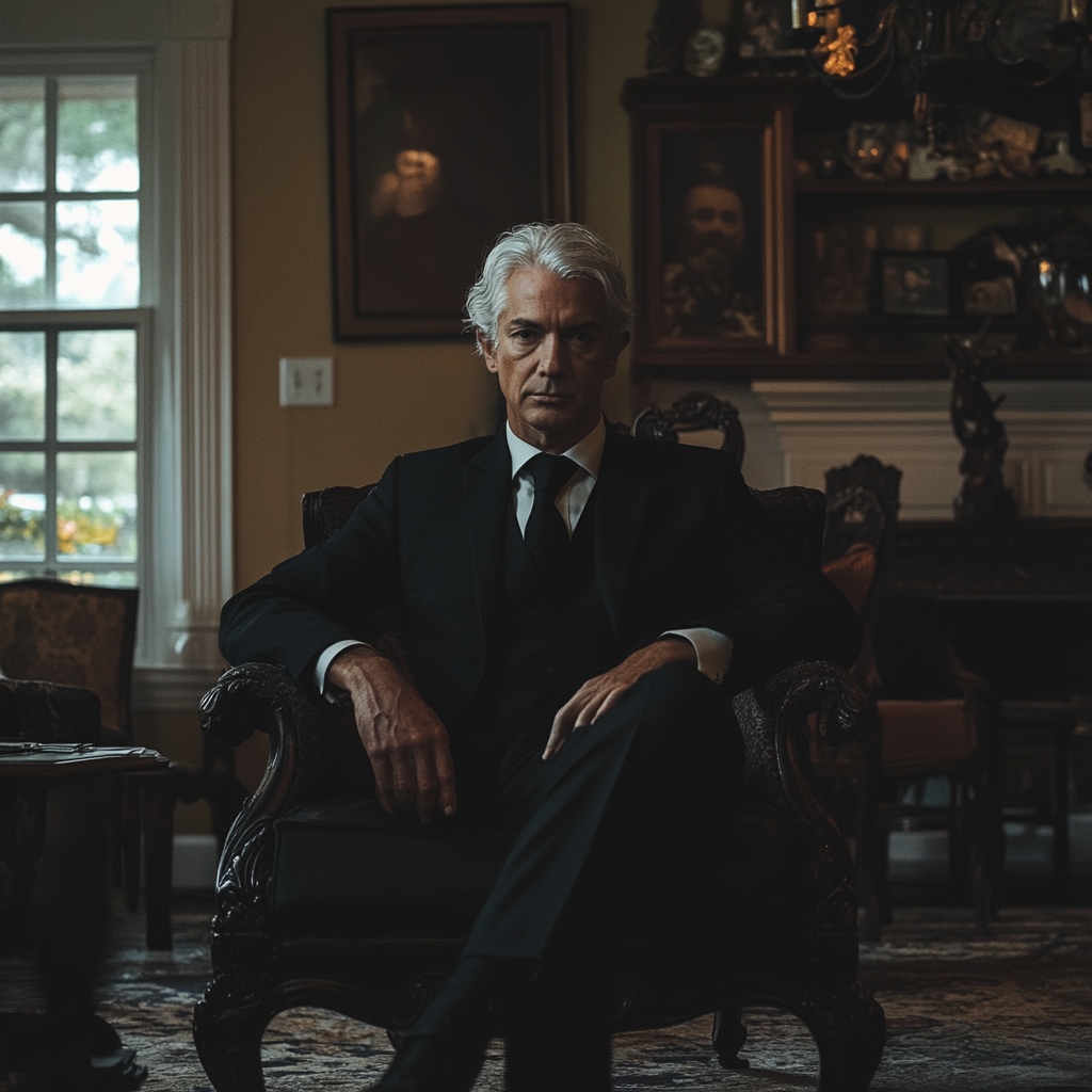 Wealthy man seated in his living room | Source: No source