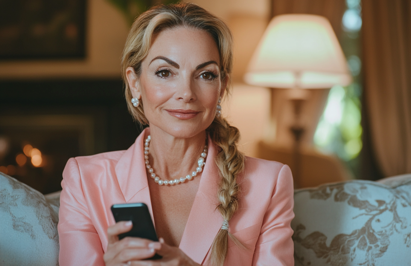 An older woman holding her phone | Source: no source