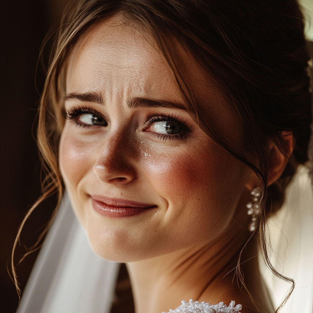A bride with tears in her eyes | Source: No source