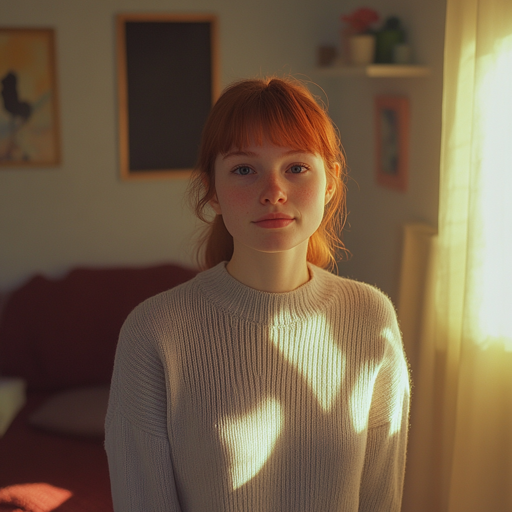 A woman looking straight ahead | Source: no source