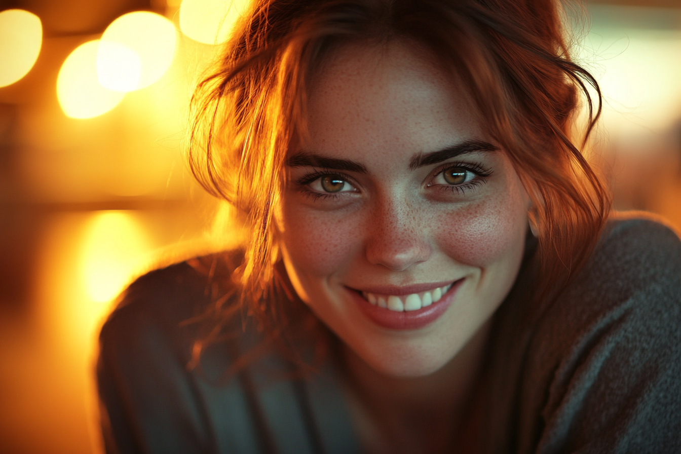 A cheerful woman smiling | Source: No source