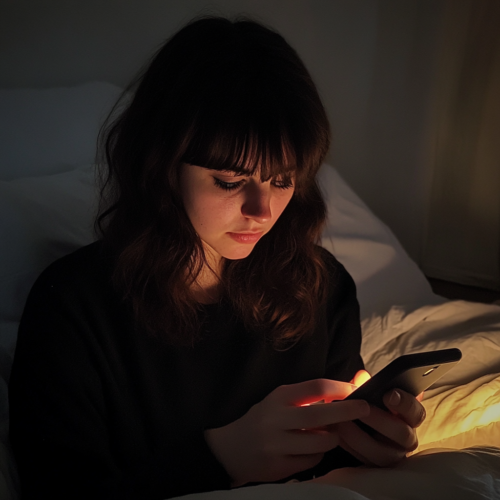 A woman using a phone | Source: no source