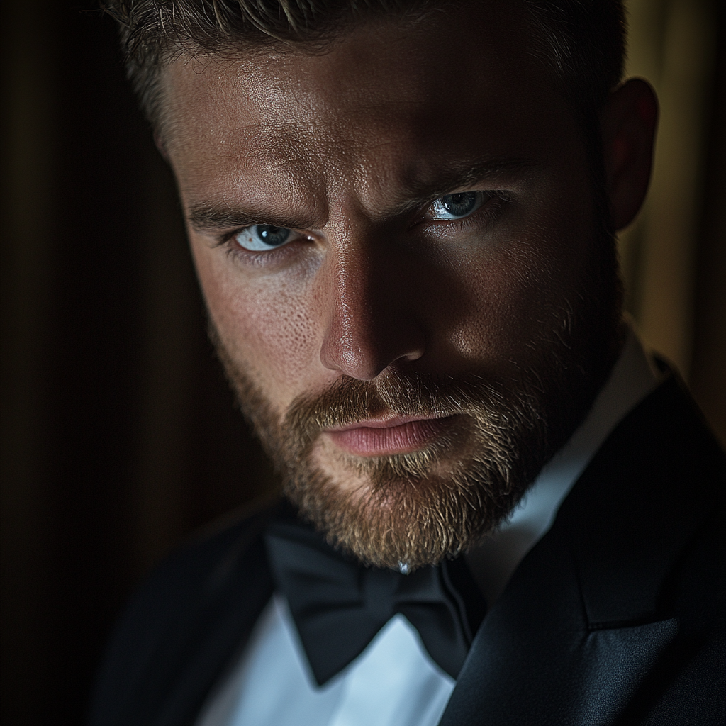 A tense man at a wedding | Source: no source