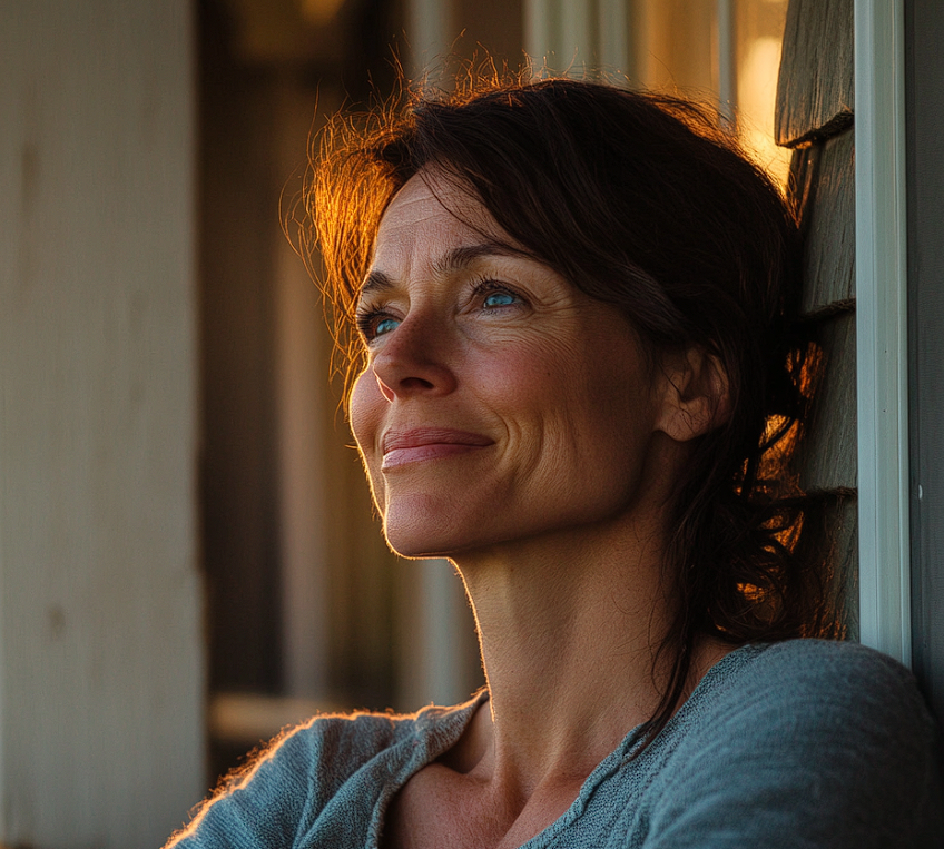 An emotional woman watching the sun rise | Source: no source