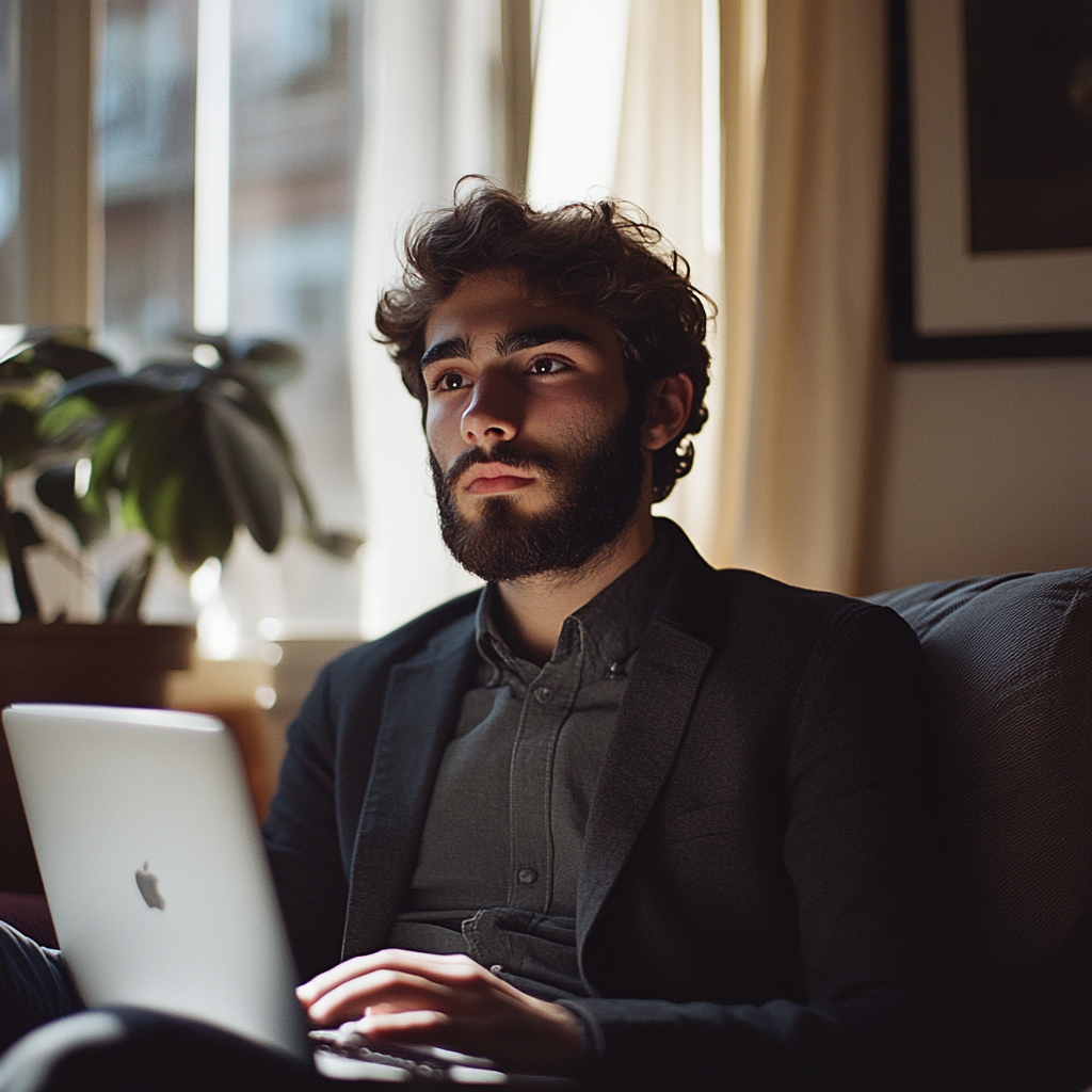 A man using his laptop | Source: No source