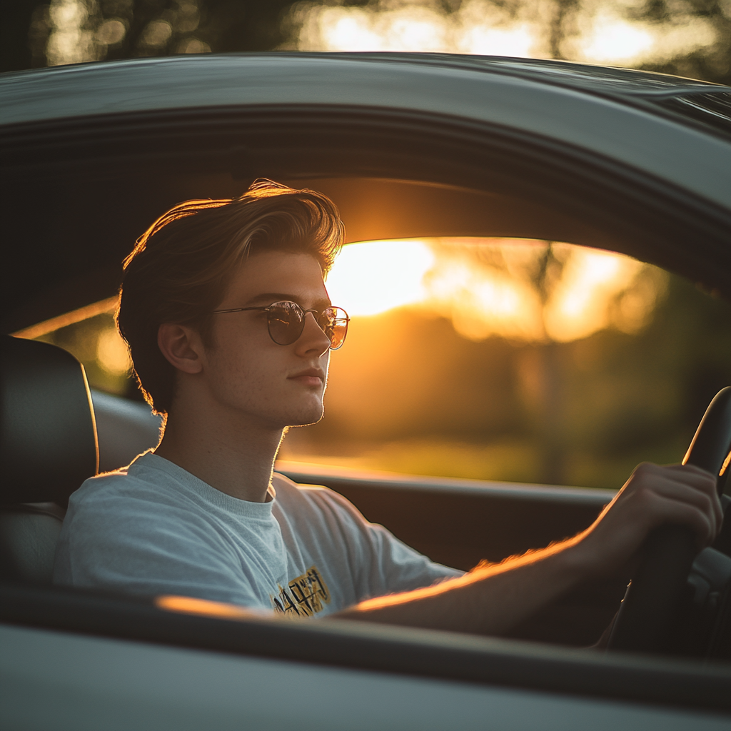 A teenager driving his car | Source: no source
