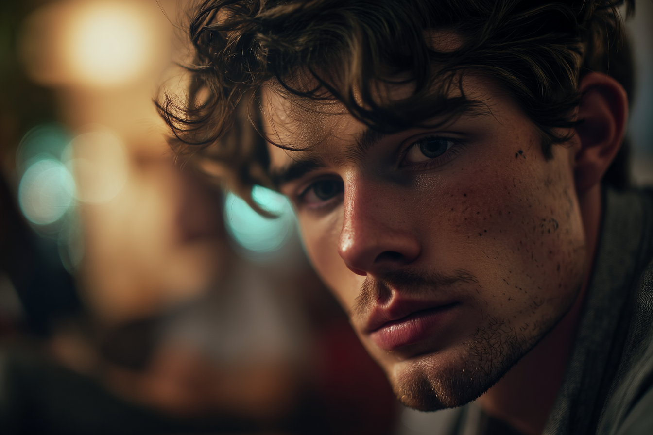 A close-up shot of a man's face | Source: No source