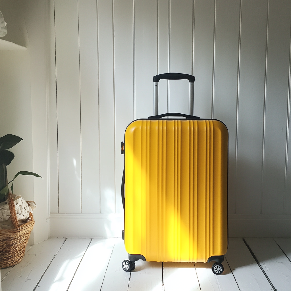 A suitcase in a bedroom | Source: no source