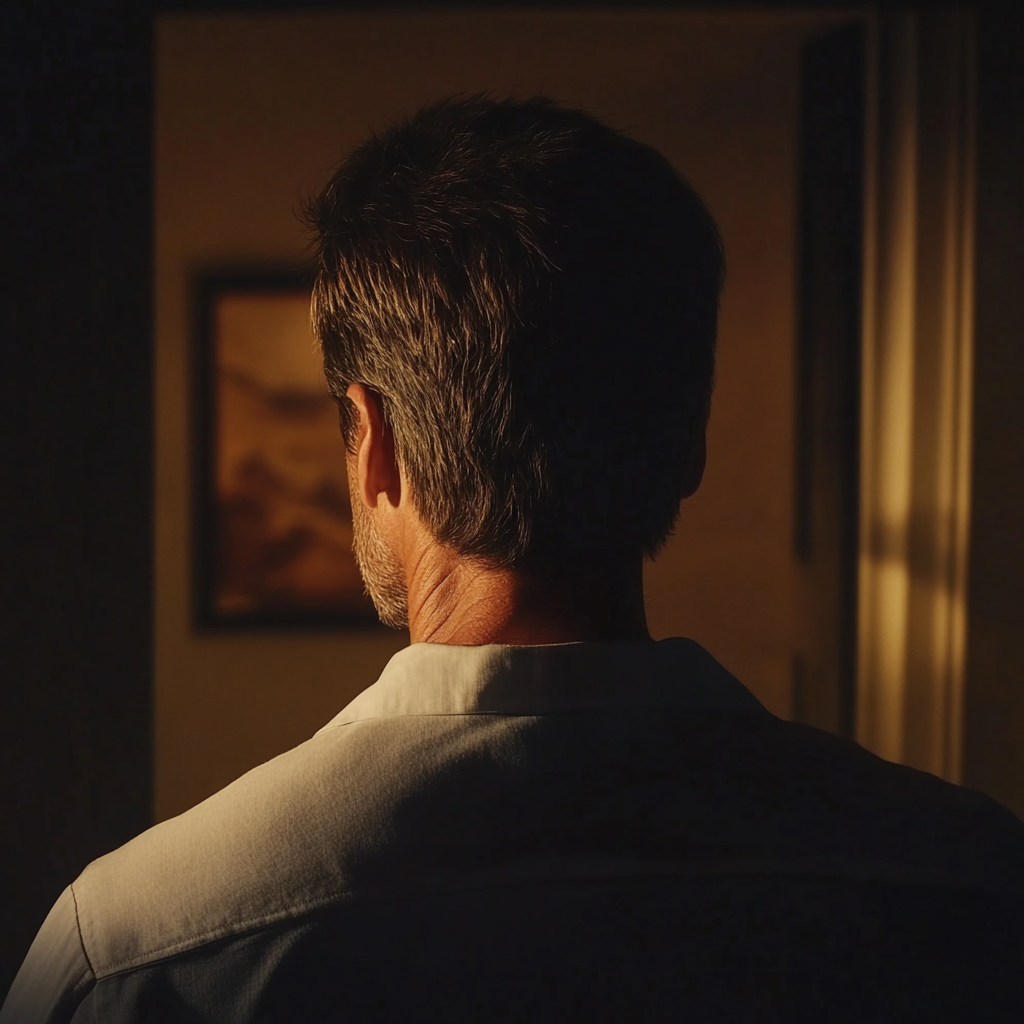 A man standing outside a room | Source: No source