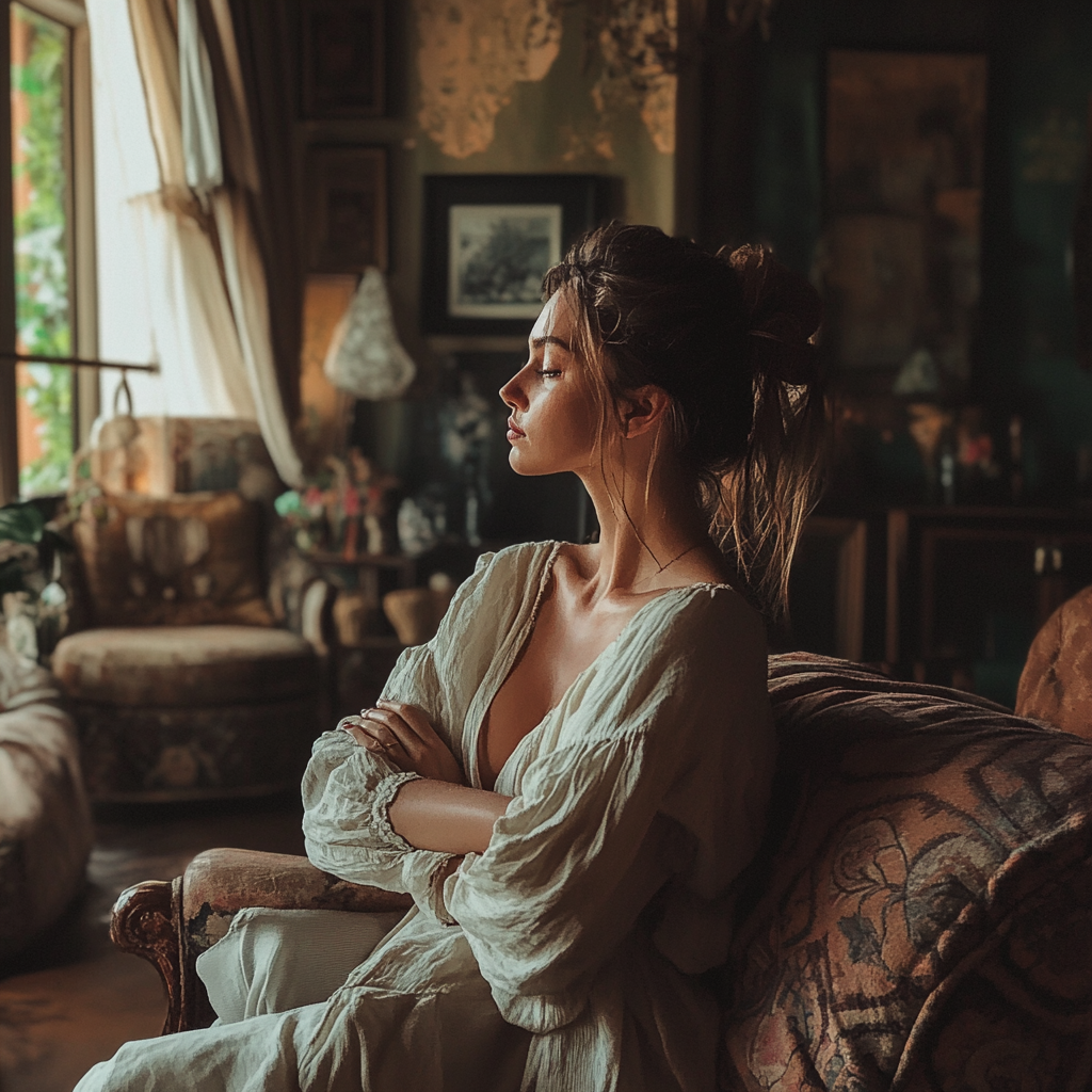 Woman in deep thoughts | Source: No source