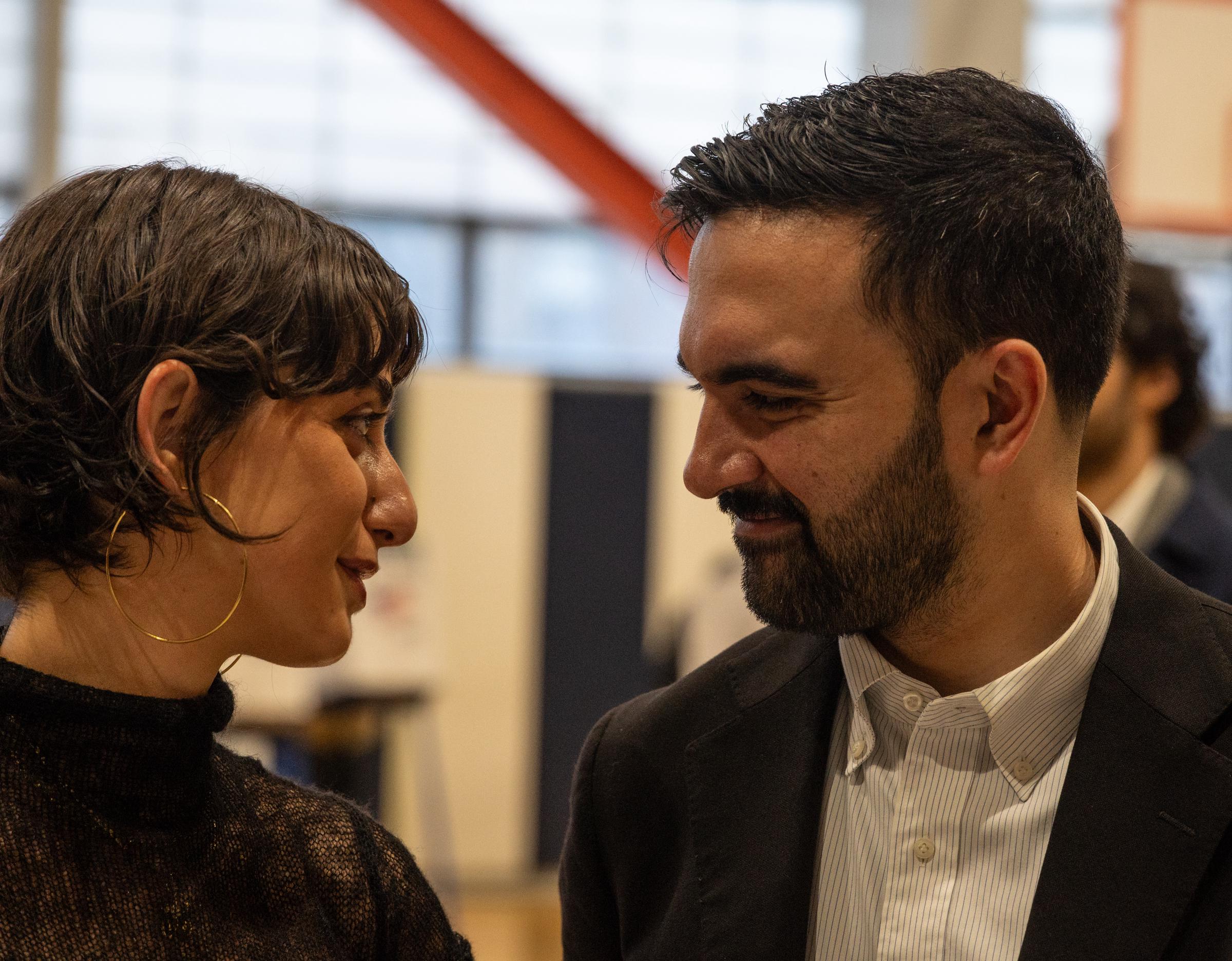Democratic mayoral candidate Zohran Mamdani and his wife, Rama Duwaji, vote in the local election at Frank Sinatra School of the Arts High School on November 4, 2025 | Source: Getty Images