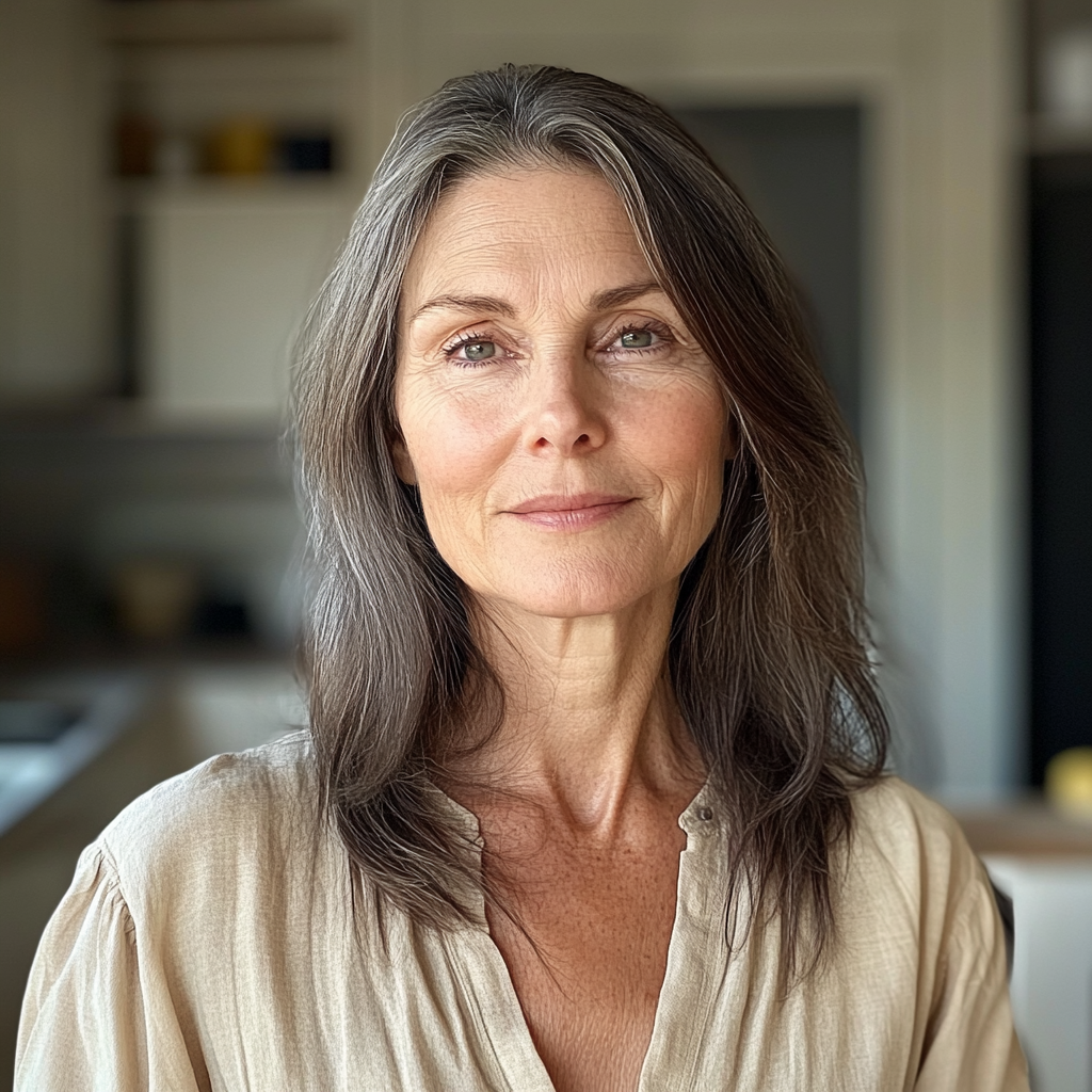 A older woman standing in a kitchen | Source: no source