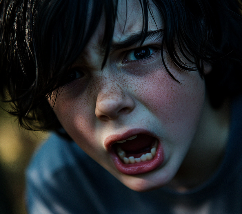 A boy yelling at someone | Source: no source
