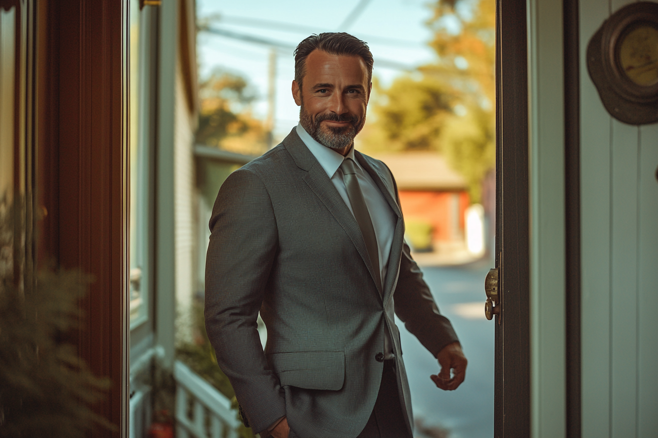 Man smiling in the doorway of a house | Source: No source