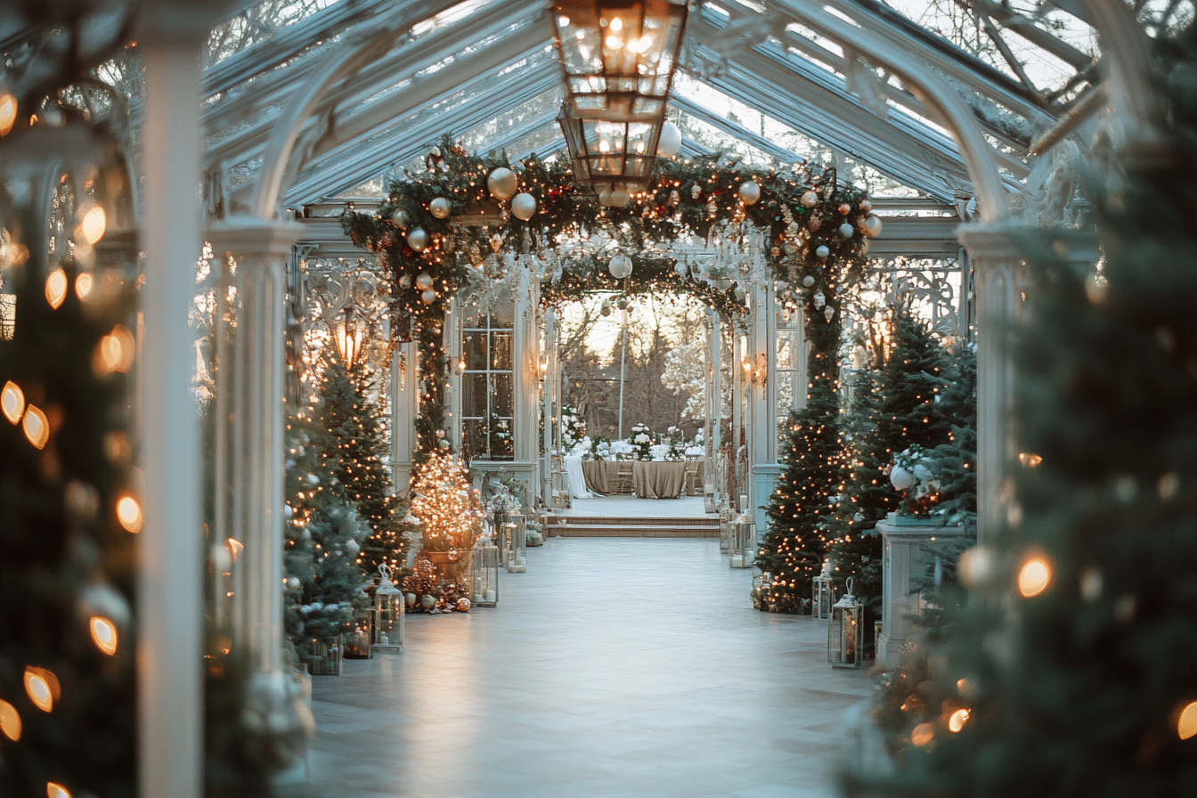 A wedding venue with a winter garden theme | Source: No source