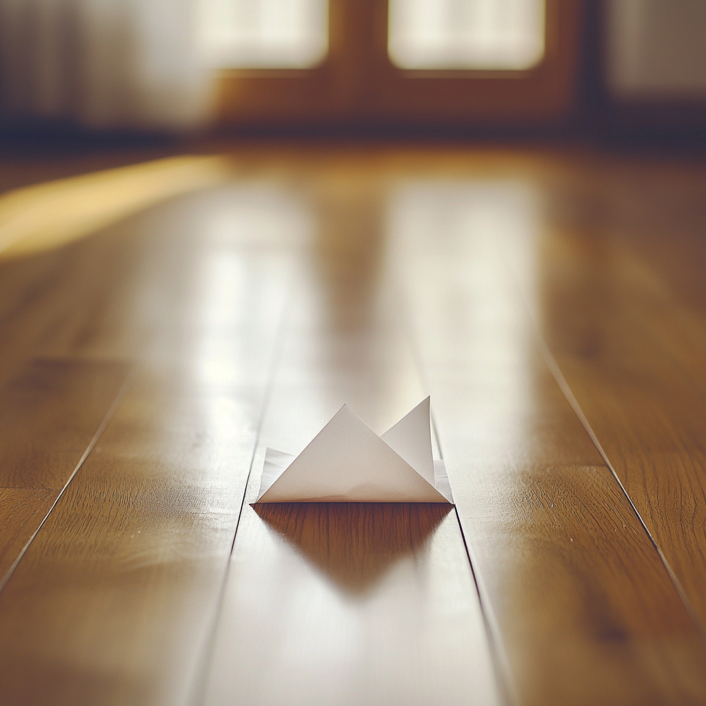 A folded paper | Source: no source