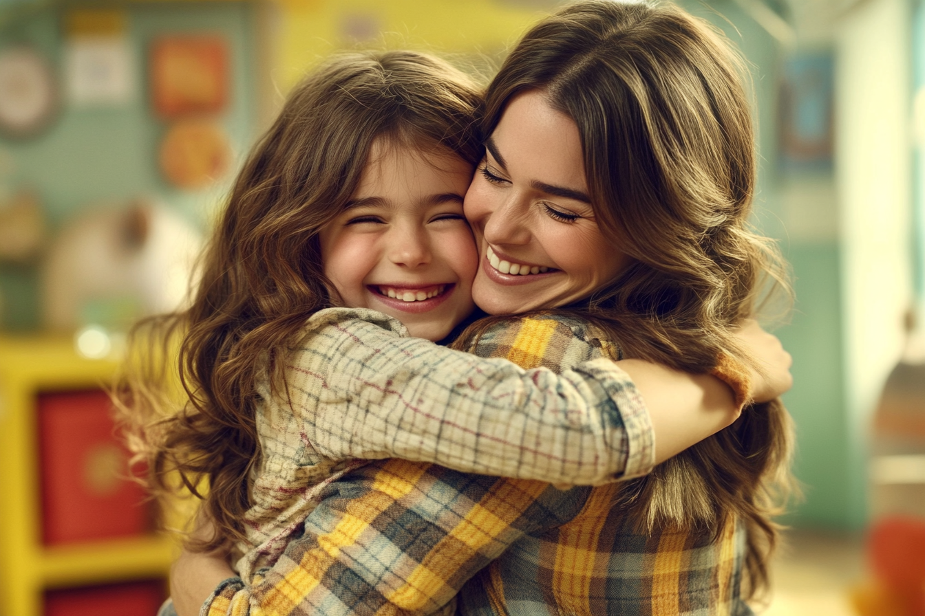 A girl hugging a woman | Source: No source